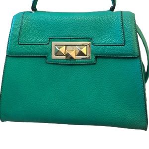 Green hand bag